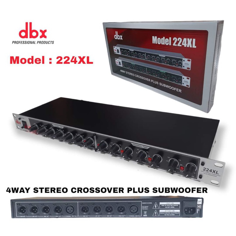DBX 224XL 4 way stereo crossover + subwoofer