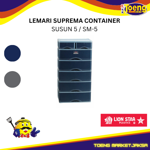 LEMARI PLASTIK / SUPREMA CONTAINER SM-5 LION STAR