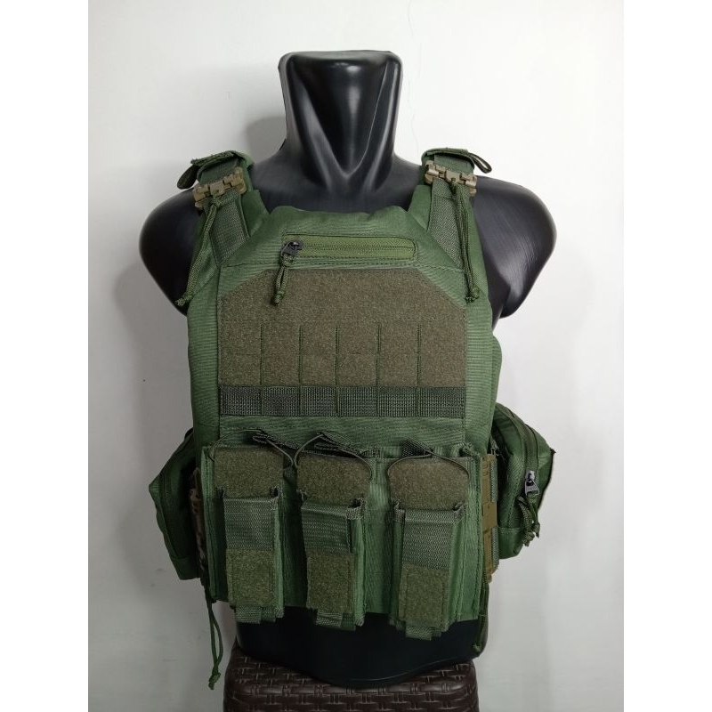 rompi hijau tactical bodyvest hijau