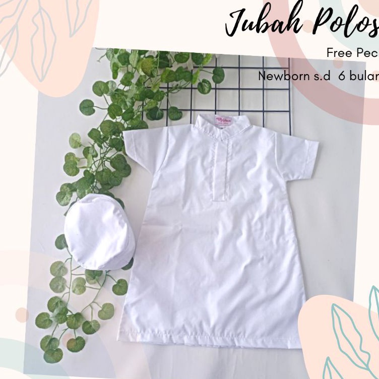 ART U98E Jubah Bayi Baju Aqiqah Koko Bayi Laki laki Gamis Bayi Baju Newborn Baju Bayi Baru Lahir