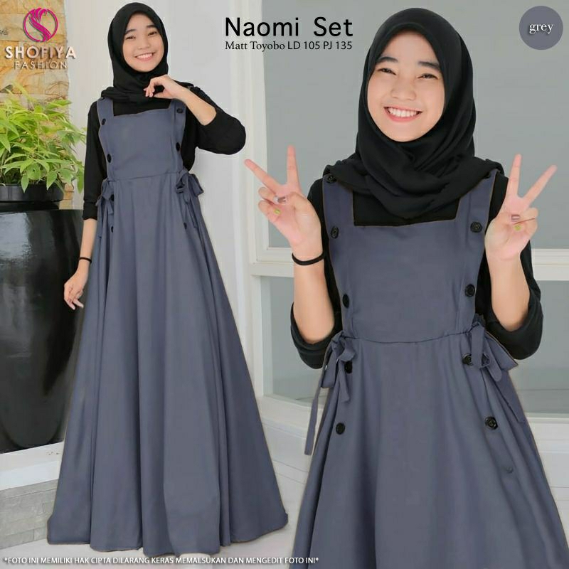NAOMI SET ORI SHOFIYA || BAJU SETELAN OVERALL BASIC POLOS TERMURAH BAHAN TOYOBO INNER SPANDEX ADEM