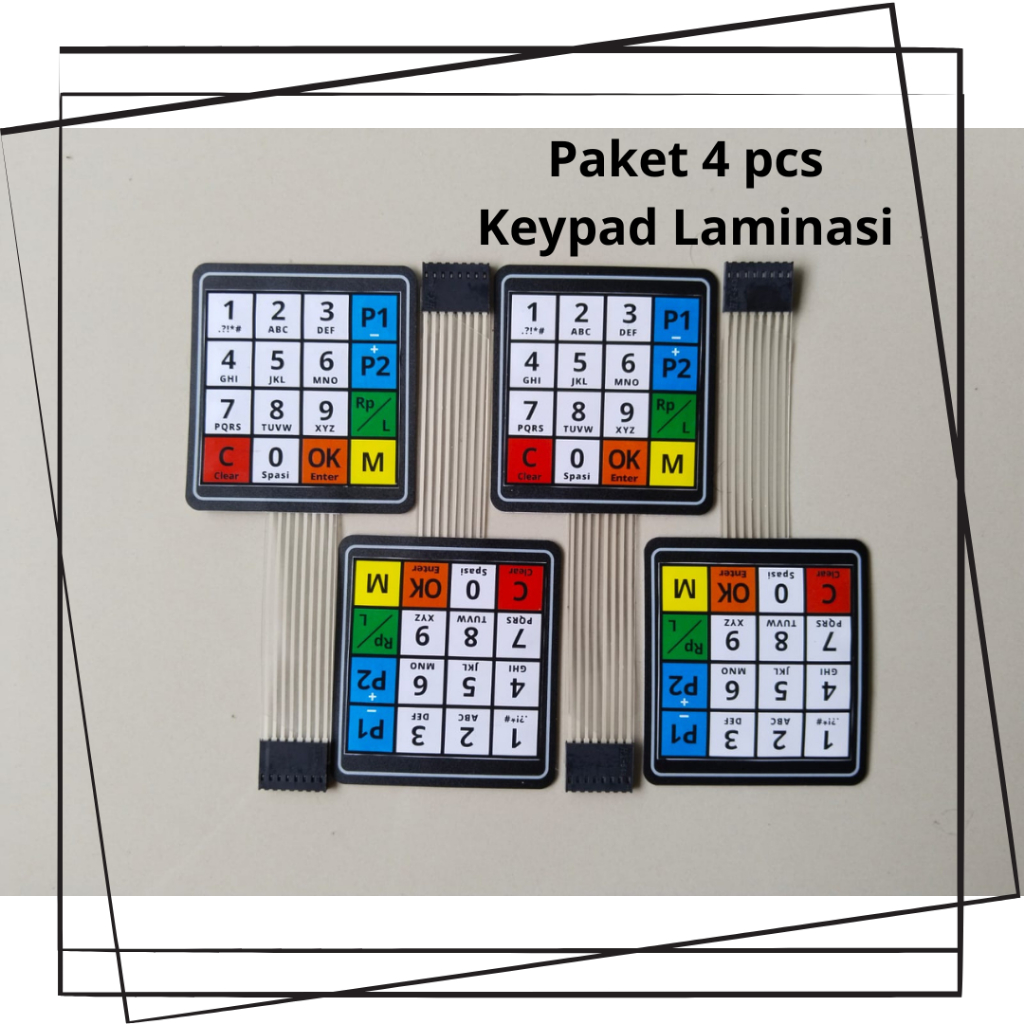 paket 4 pcs keypad pom mini tombol cpu pom mini model laminasi