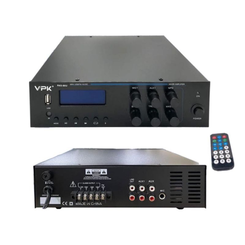 Amplifier Public Address VPK PAS 80 U Original 80 Watt