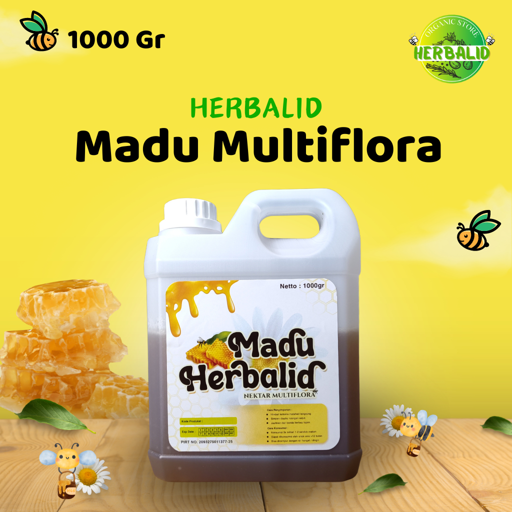 

Madu Multiflora Asli 1000 Gram - HERBALID