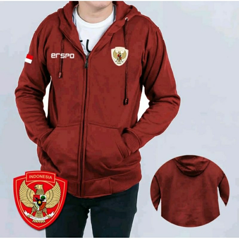 JAKET HOODIE ERSPO / JAKET TIMNAS / JAKET TIMNAS ERSPO / TIMNAS INDONESIA / JAKET HOODIE TIMNAS / JA