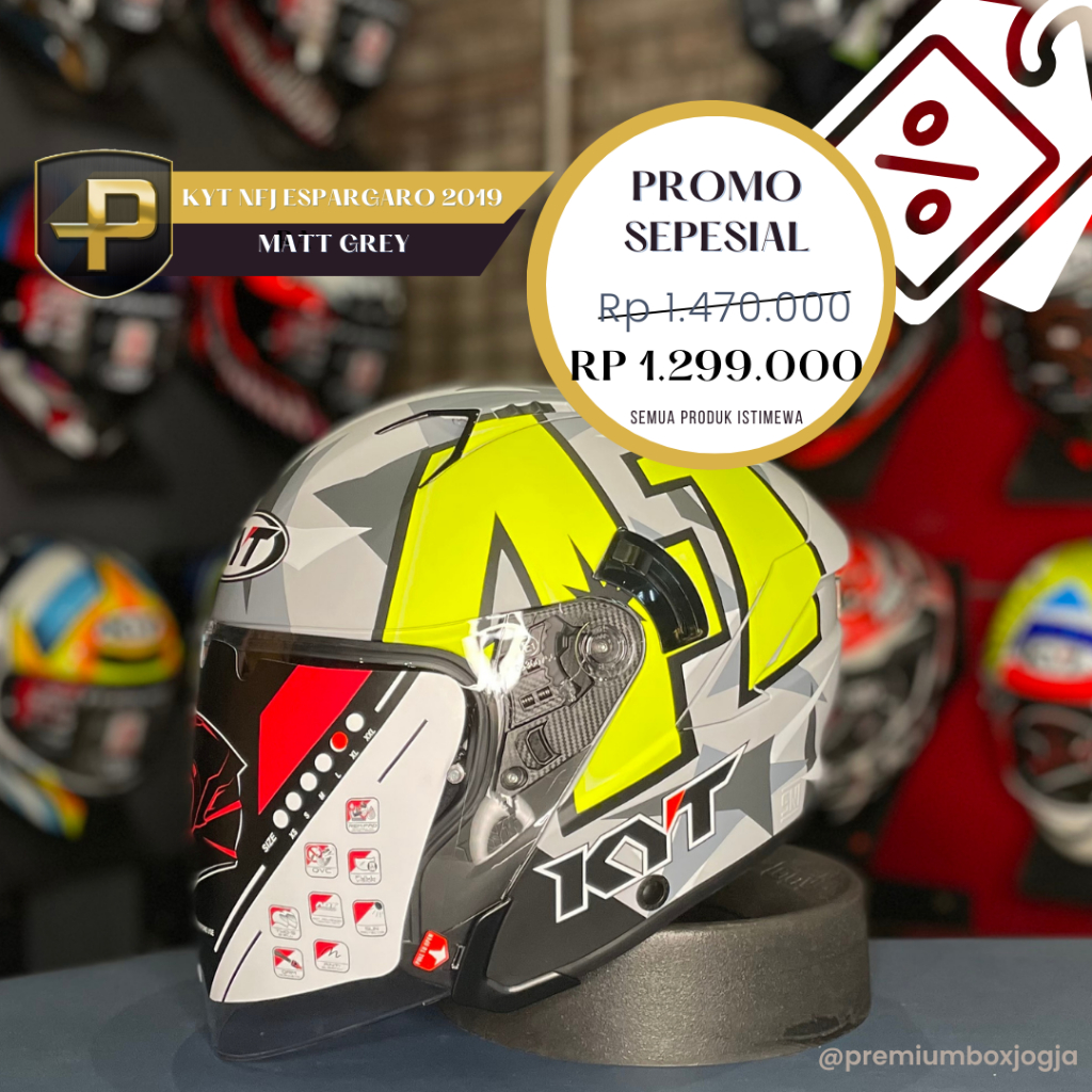 HELM KYT NFJ Espargaro 2019 Matt / KYT NF J / DOUBLE VISOR