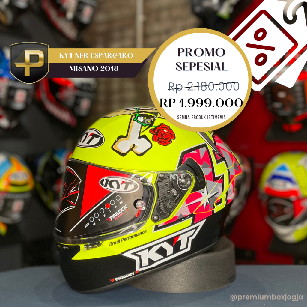 HELM KYT NFR Espargaro Misano 2018 / FULL FACE / DOUBLE VISOR