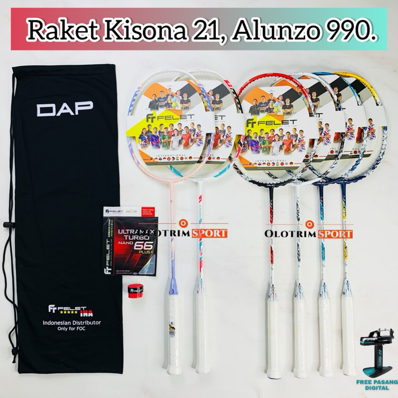 Raket Badminton FELET KISONA 21 ALUNZO 990 Original