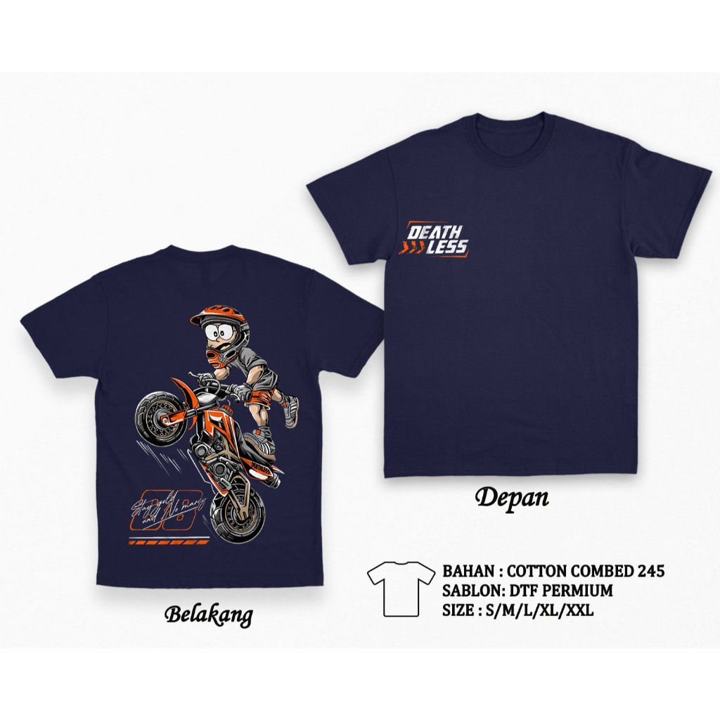 Kaos Nobita racing Kaos keren/Kaos viral/Kaos murah adem