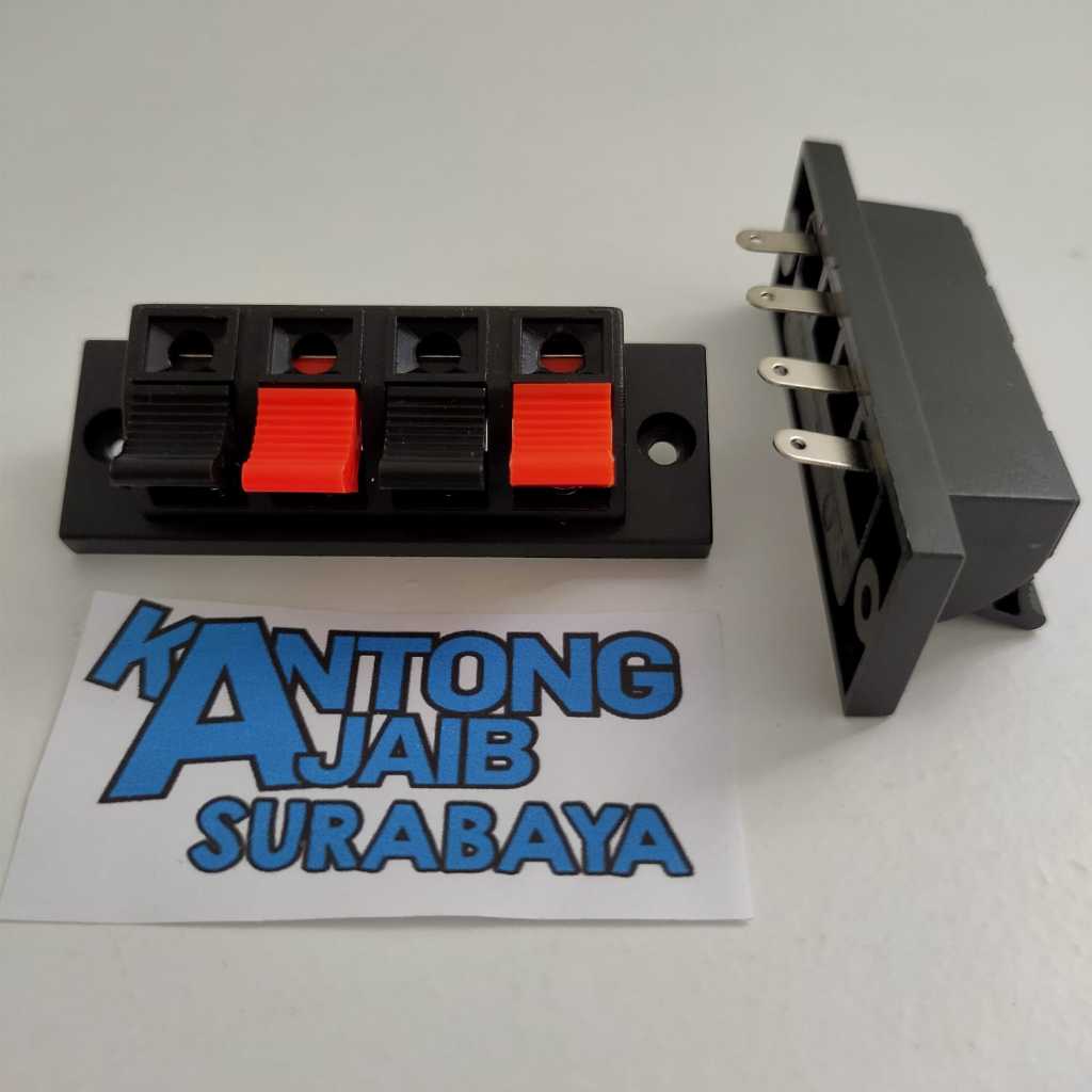 Soket Amply 4pin Terminal Jepit Speaker 4pin Soket Jepit Ampli Jalur Box Salon Ampli 4 Jalur 6255