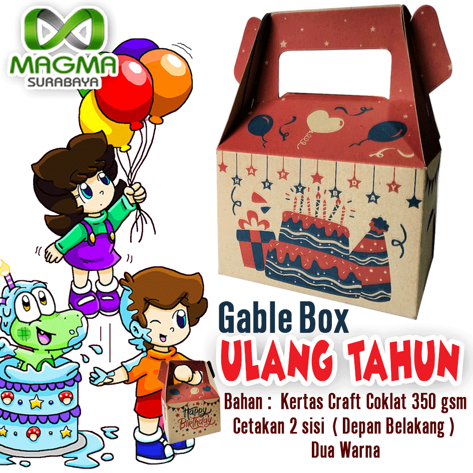 

Gable Box Birthday isi 20 - Box ulang Tahun - Birthday Hampers