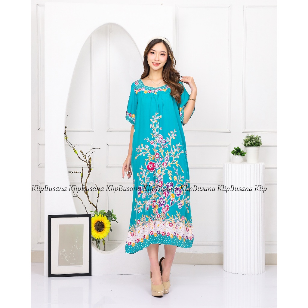 Baju Daster Dress Kimono Piyama EVELYN Busui Kancing Depan Dada Tidur Remaja Wanita Busui Bumil Moti