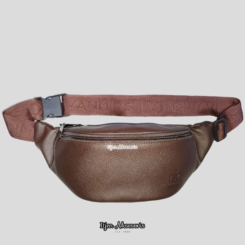 Waistbag DM Dwanmis Tas Pinggang Premium Kulit PU Tas Selempang Pria