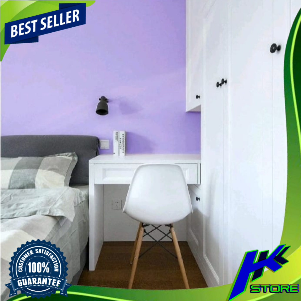 Wallpaper Dinding Motif Polos Pastel 45cm x 10m Polos Pastel UnguMuda Wallpaper Motif Polos Ungu