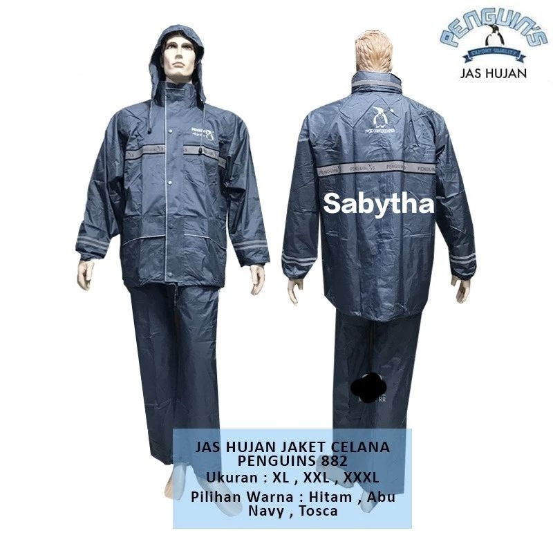 Setelan 882 PENGUIN'S Jas Hujan Size XL, XXL, XXXL Jaket Celana Jumbo