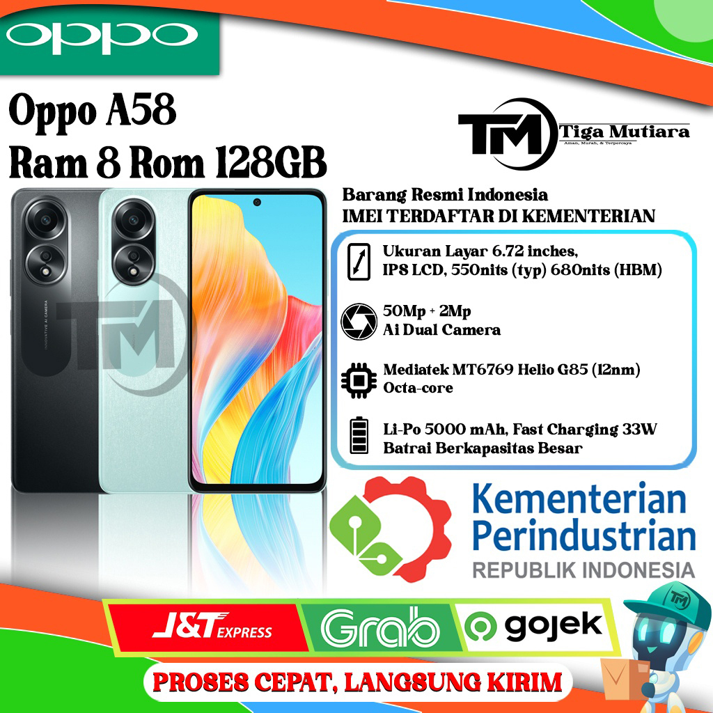 Oppo A58 4G Ram 6/128GB | Ram 8/128GB