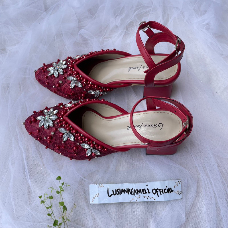 HANARYI | Sepatu Tali heels wanita  bride shoes sepatu lamaran  sandal pengantin wanita heels kondan