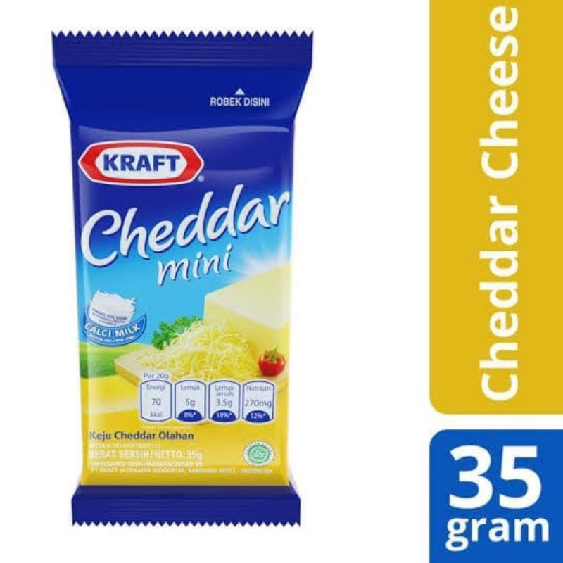 

Kraft Cheese Cheddar 35gr