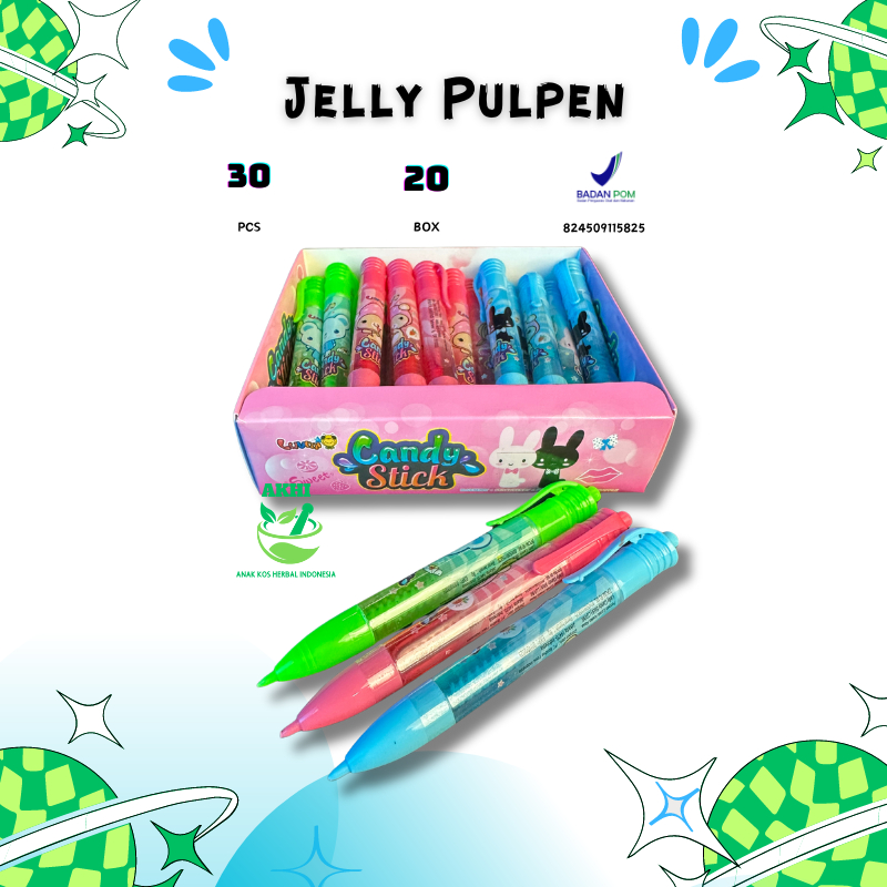 

JELLY STICK PULPEN ISI 30 PCS / PERMEN LUNAK VIRAL