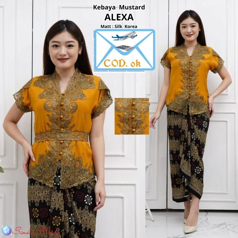 Atasan Kebaya Encim Modern Lengan Pendek Tulip