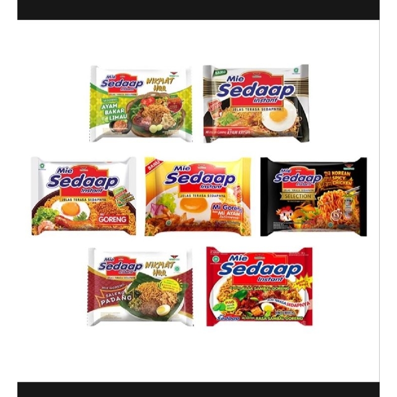 

Mie instan mie sedapp isi 5 mix bisa pilih varian