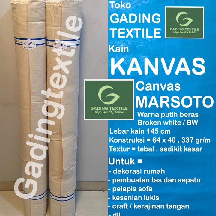 Jangan Sampai Kehabisan  per setengah meter  kain KANVAS CANVAS MARSOTO TC tetoron katun lebar 145 c