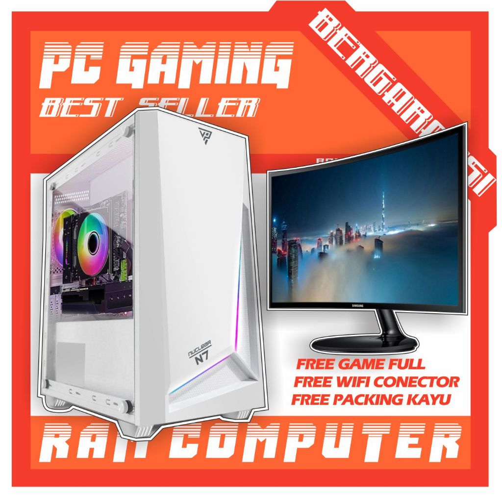 PC Gaming Intel core i7 3770 - Monitor 24inc samsung curved Lancar Gaming