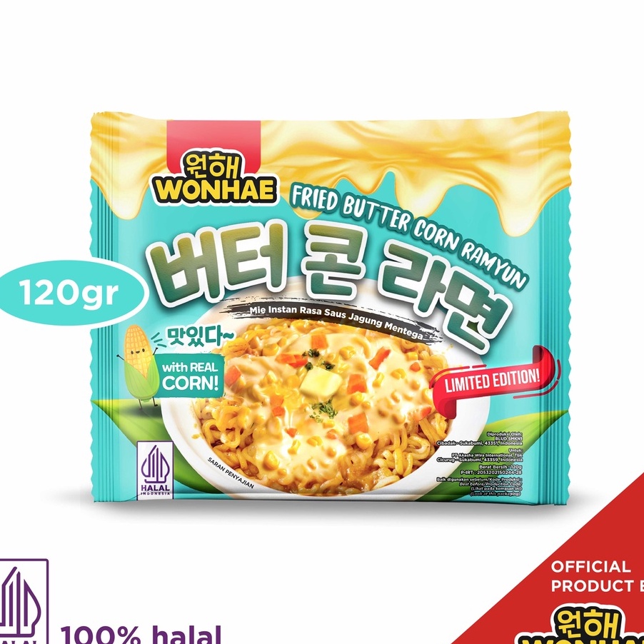 SALE Wonhae Butter Corn Ramyun 12 gr by Mujigae Official Store  Instan  Ramyun  Mie Goreng  Jagung  Mentega  Mie Instan Korea  Makanan Korea Instan Halal