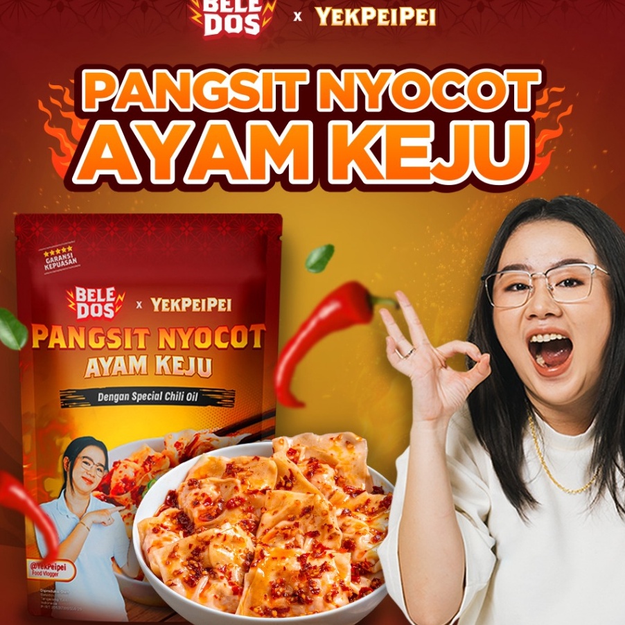 

PROMO SALE Beledos x Yekpeipei Pangsit Nyocot Ayam Keju Bisa Digoreng atau Direbus