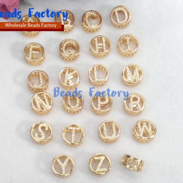 1111 Liontin Huruf Charm Gelang Emas Hongkong Xuping Huruf Gelang Tali Kawat