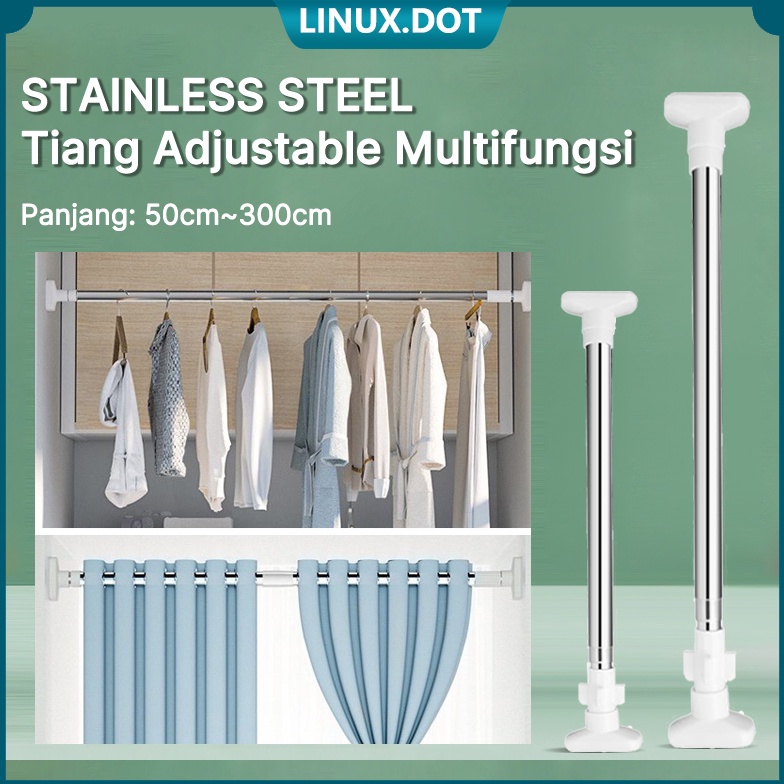 Ready stok 53cm Tiang Pipa FleksibelTiang Tanpa PakuTiang Kamar MandiTiang Serbaguna 88