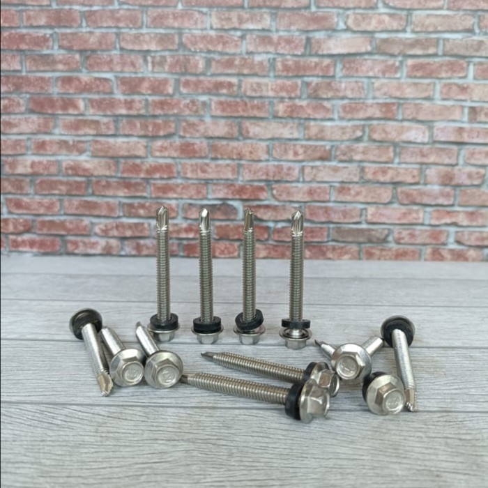 Sekrup Roofing #12x40 / SS 304 / Baut Baja Ringan Stainless (4 CM)