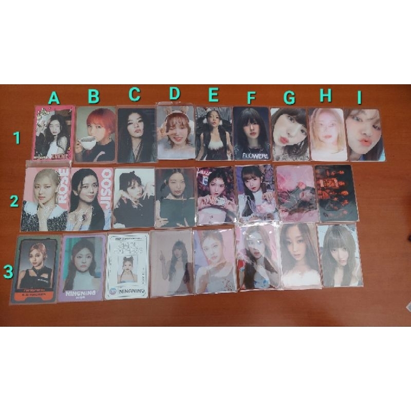 Photocard Red Velvet (Irene, Wendy, Seulgi, Yeri), IVE (Wonyoung, Rei, Leeseo), Blackpink (Rose, Jis