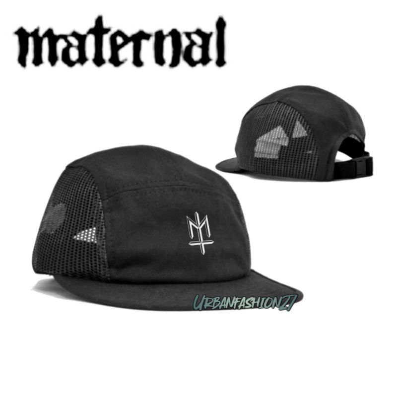 TOPI 5 PANEL VISOR PENDEK/FIVE PANEL COMBI TRUCKER/CYCLING CAP HAT OUTDOOR/MATERNAL