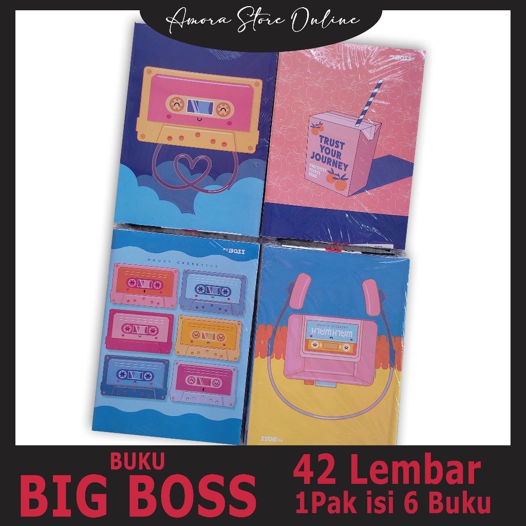 

Buku Tulis BIGBOSS 42Lembar 1pak ( 6pcs ) Buku BIGBOSS Besar