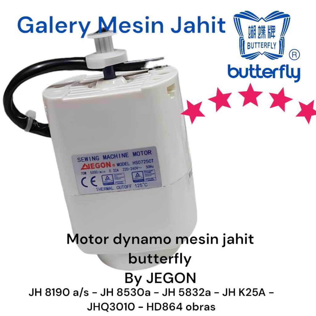 Spare Part Mesin Jahit Butterfly Portable Motor Dinamo Mesin Jahit Portable Butterfly Co