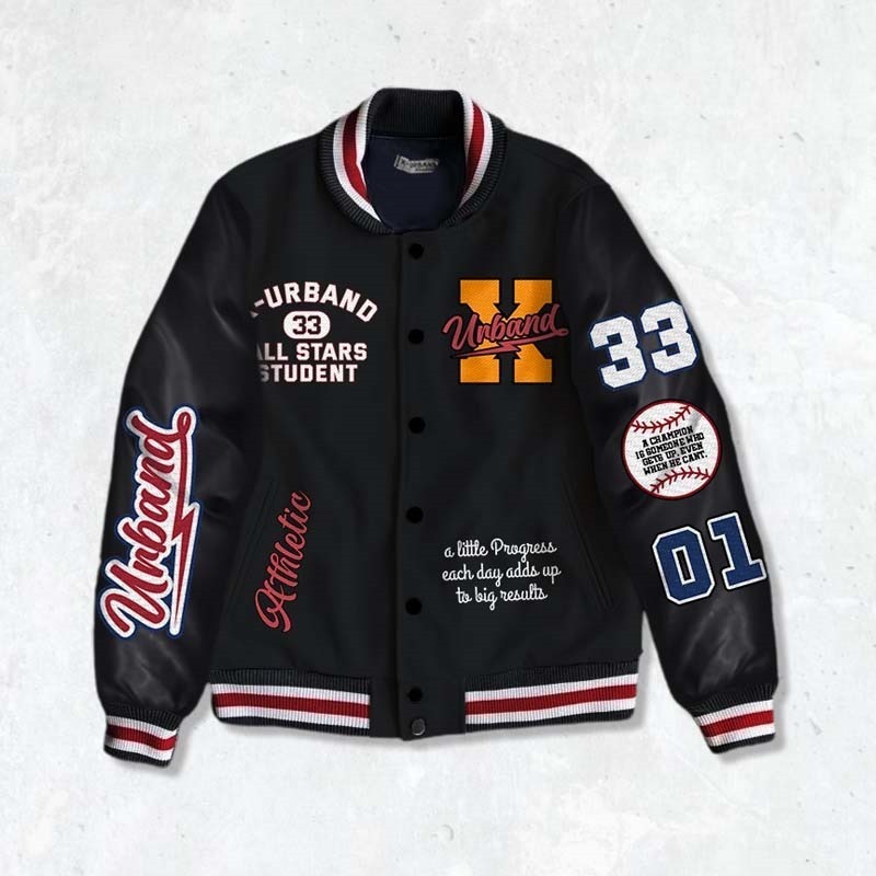 Jaket Varsity Baseball Full Bordir Premium Pria Wanita Jaket Varsity Vintage Terbaru Bomber Varsity 