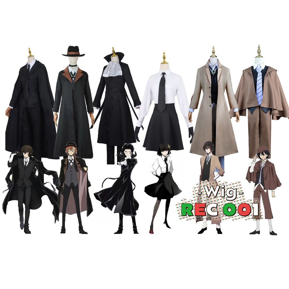 Rec001 Kostum Stray Dogs Nakahara Chuuya Dazai Akiko Yosano Ryunosuke Akutagawa Dazai Osamu Edogawa 