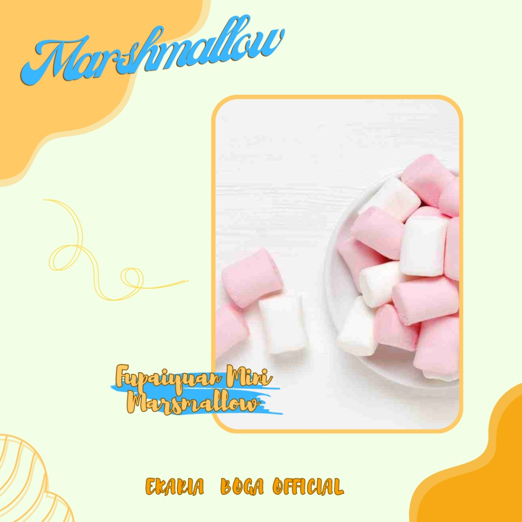 

MARSHMALLOW | PERMEN | MINI TUBES PINK WHITE VANILLA | FUPAIYUAN MINI MARSMALLOW