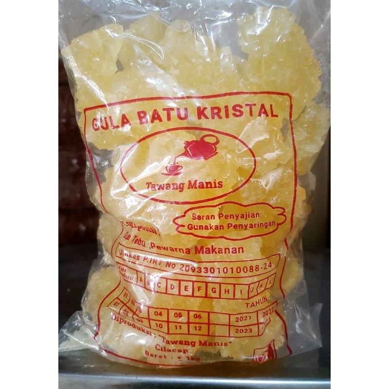 

ADY78 Gula Batu Kristal Cap Tiga Berlian/ Teko Tang Manis Cilacap 1kg Gula Kristal Tebu