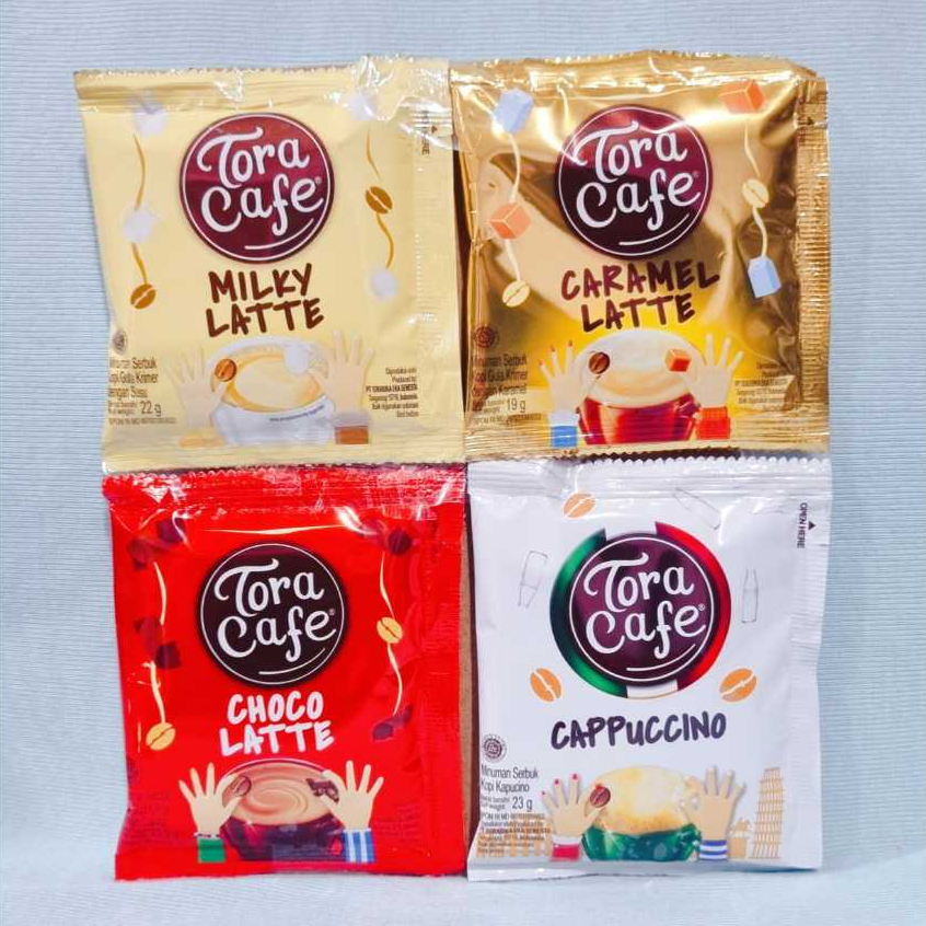 

Tora Cafe Milky Latte / Caramel Latte / Choco Latte / Cappcuccino (1 Renteng isi 10 Pcs)