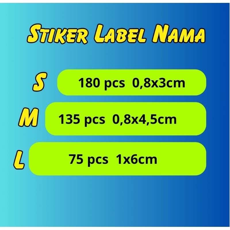 

Stiker Nama Lucu Waterproof Stiker Bisa Custom nama