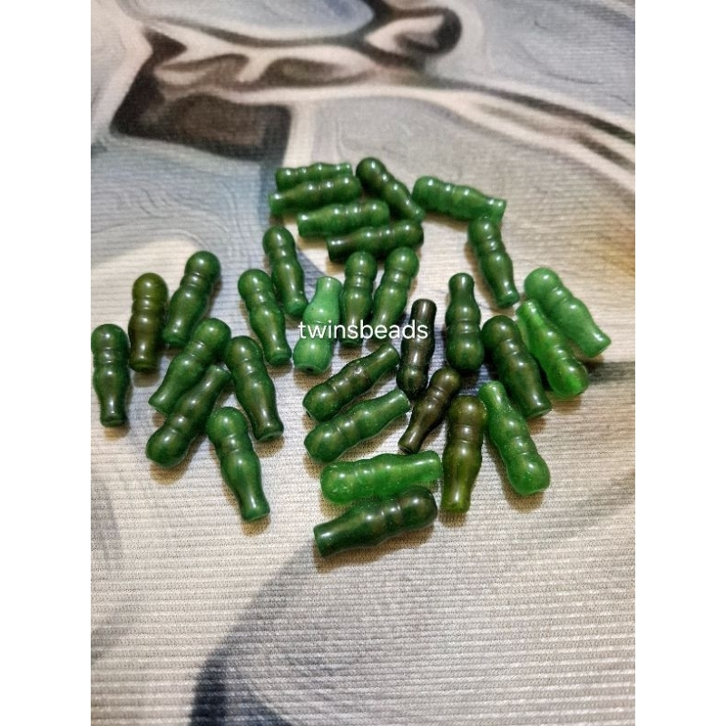 Manik Batu Alam Kepala Tasbih Giok Jade 10mm 12pcs