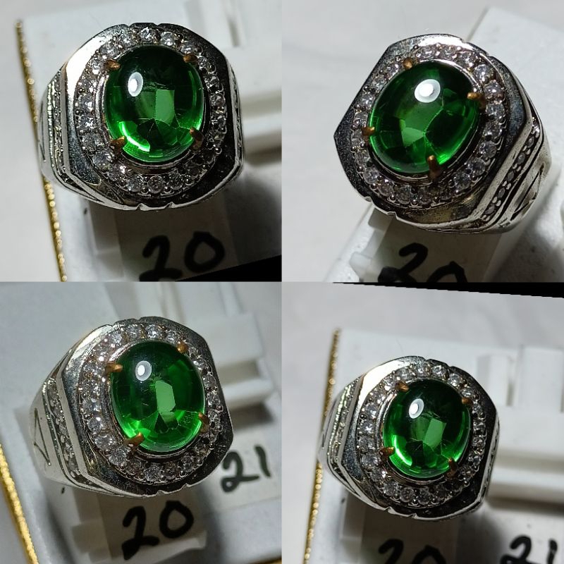 CINCIN BATU GREEN AQUAMARINE ORIGINAL STONE