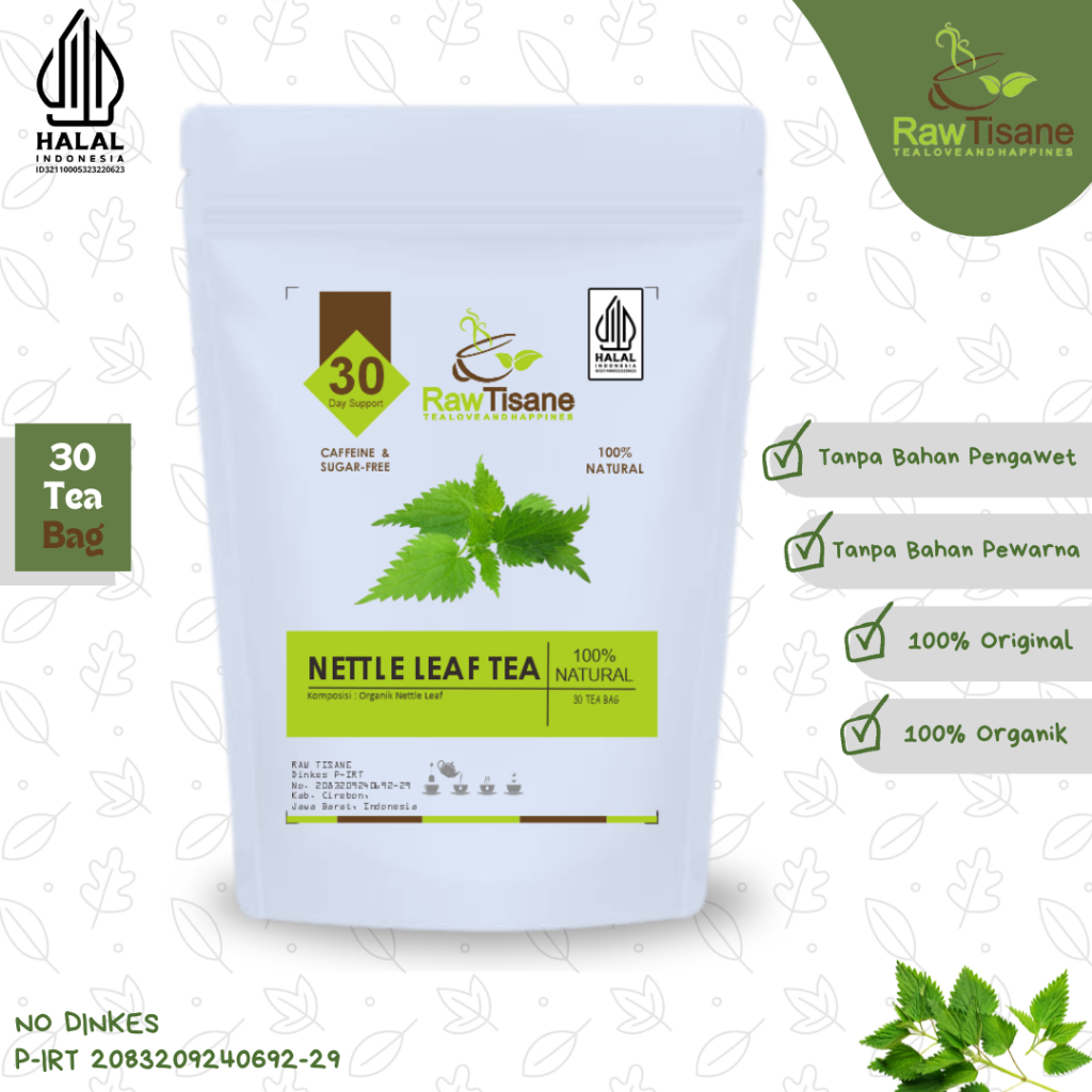 

RAW TISANE Nettle Leaf Tea : Teh Celup Daun Jelatang All Varian Isi 30 Tea Bag