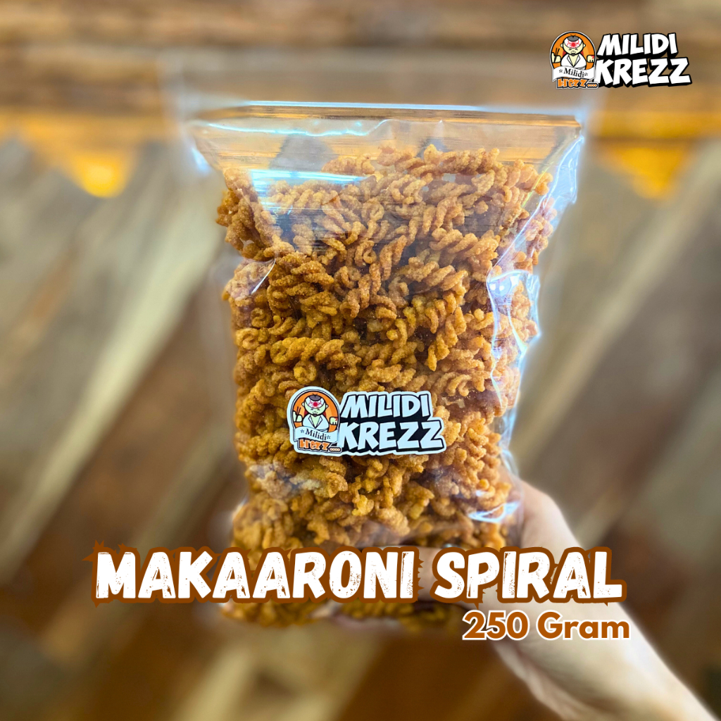 

Makaroni Spiral 250 Gram Snack Makroni Cemilan Pedas Milidikrezz