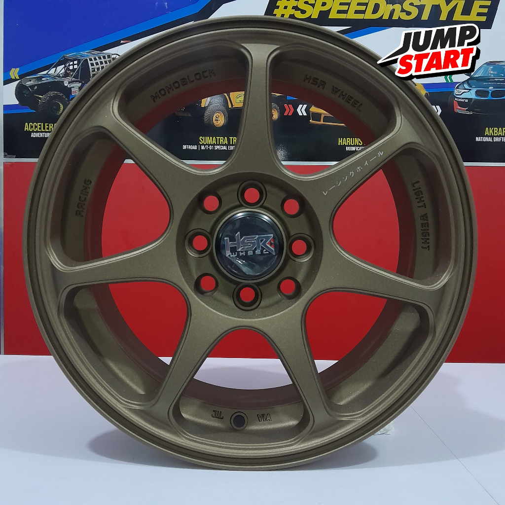 Velg mobil ring15 hsr original ignis swift brio avanza baut 4x100 dan 4x114,3 lebar 6,5 offset 42 br