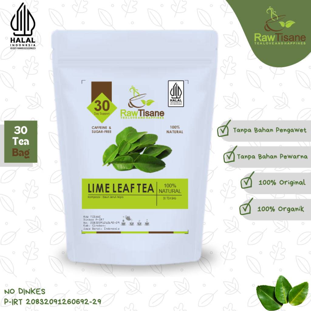 

RAW TISANE Lime Leaf Tea : Teh Daun Jeruk Nipis Isi 30 Tea Bag