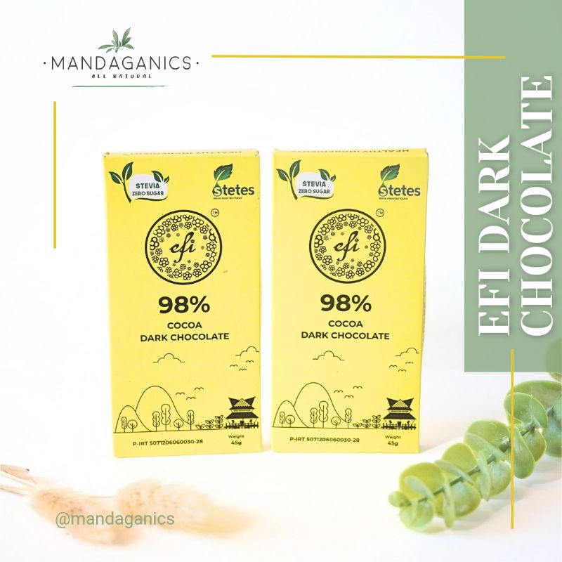 

EFI HEALTHY CHOCOLATE 45GR by KEBUN MADU EFI | COKELAT SEHAT DENGAN GULA STEVIA