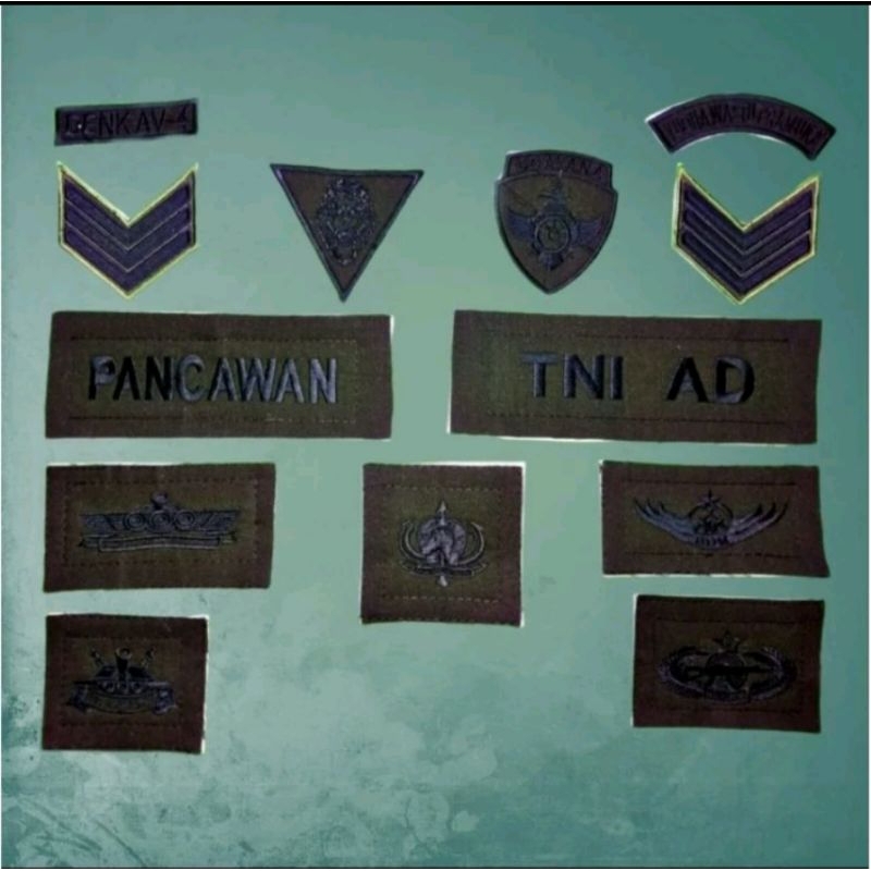 Atribut papan nama PDL biasa TNI AD. AL. AU